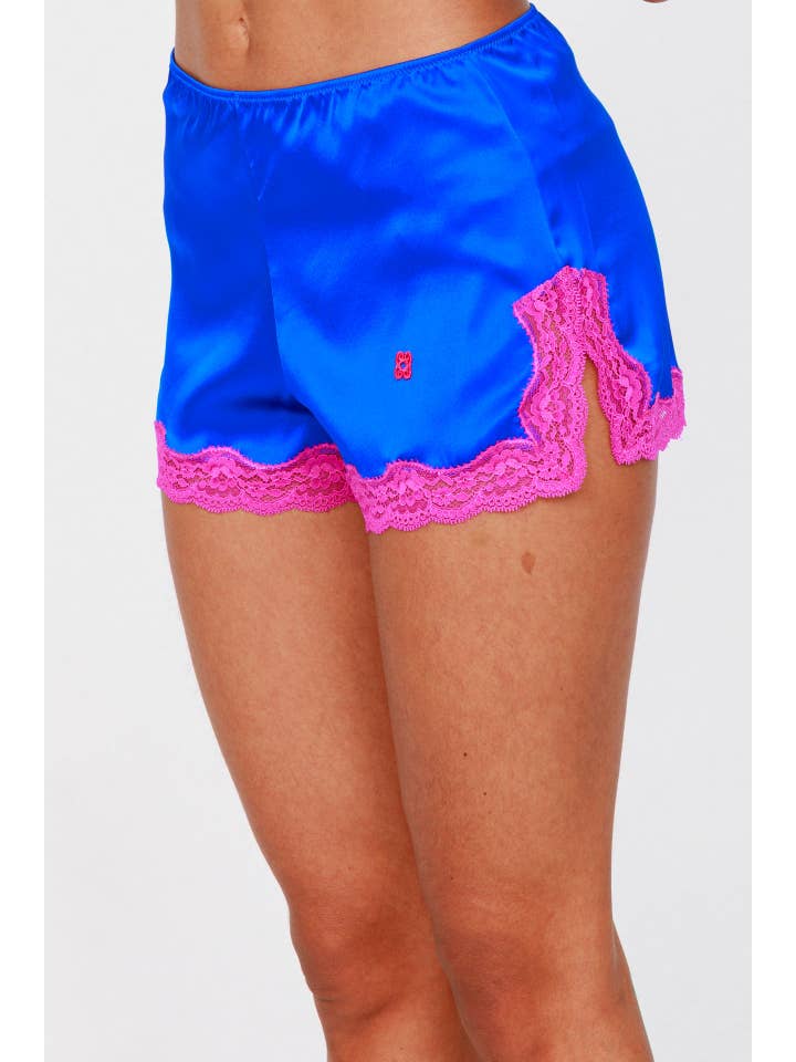 Vannina Vesperini - Wholesale Sleepwear Bottom - Women's - Silk boxer, MagicBlu - Mystic6