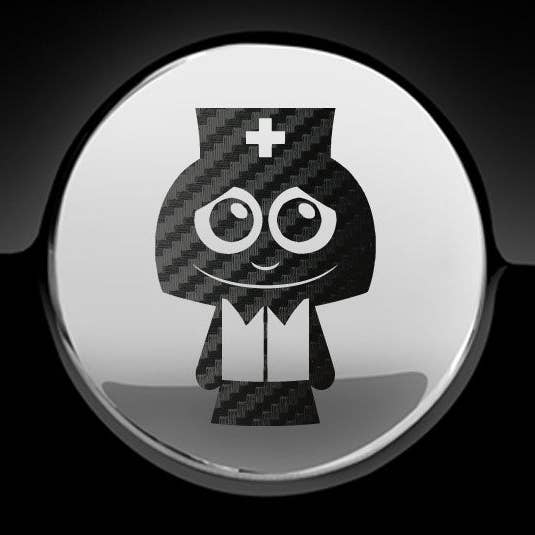 Adorable Nurse Fuel Cap Car Sticker for wholesale by WinsterCreations™