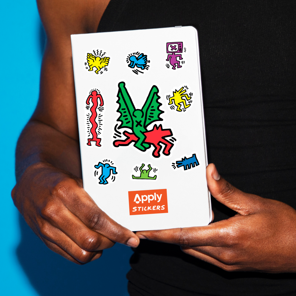 Apply Stickers - Wholesale Sticker - Flight by Keith Haring - Sheet of 14 Kiss-Cut Stickers1