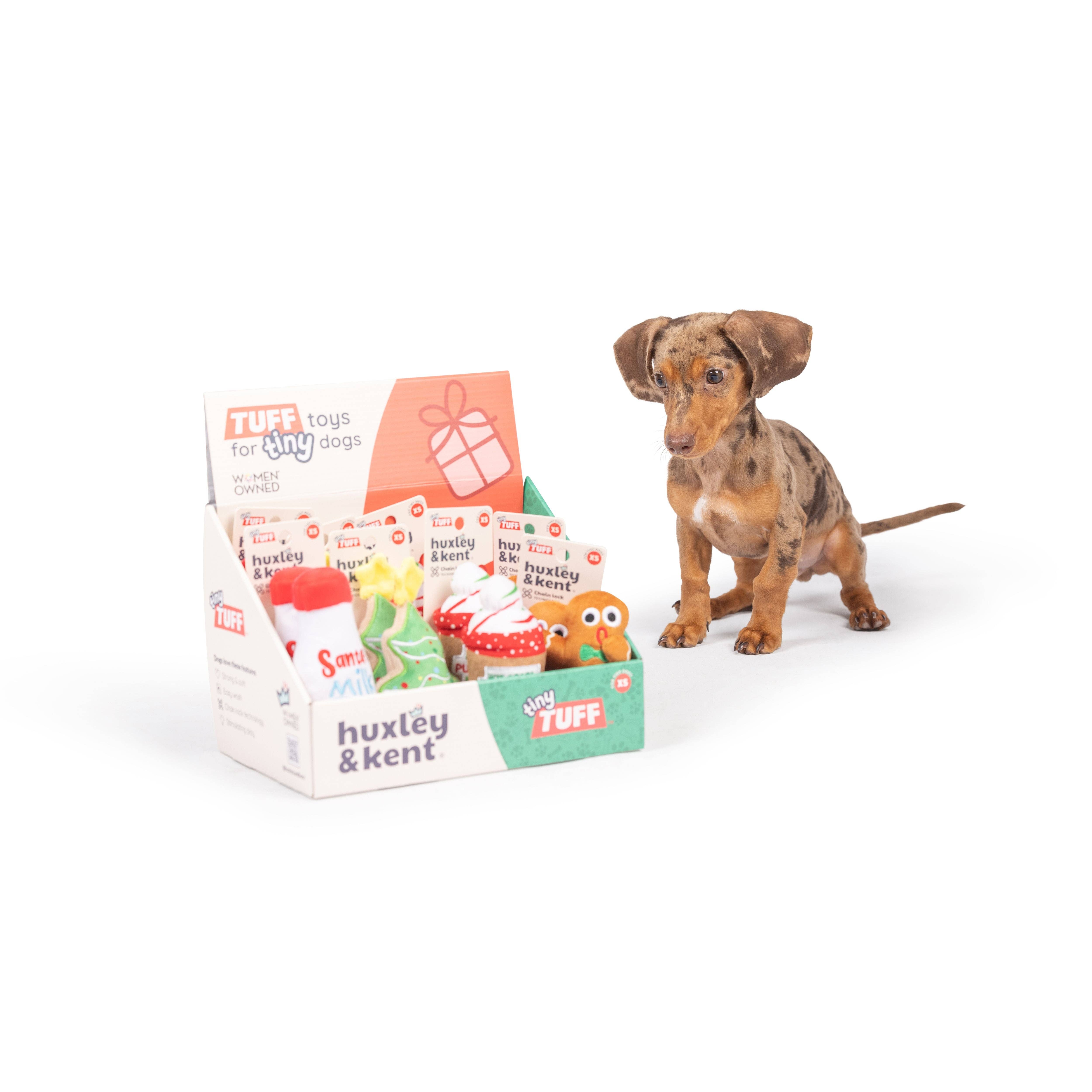 Huxley & Kent - Wholesale Pet Plush Toy - Dog - Tiny Tuff Pop Box Christmas Treats (12 PCS)1