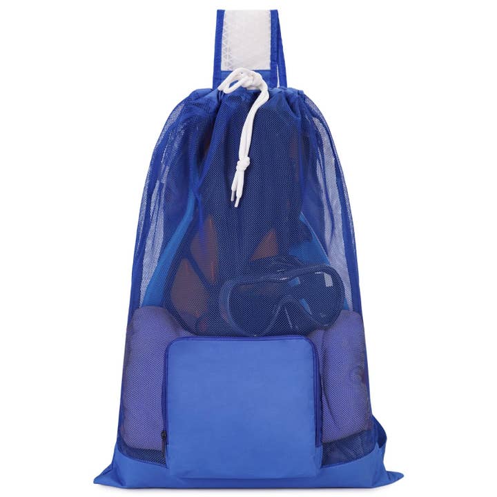 wandf - Wholesale Beach Bag - Mesh Drawstring Bag Swim Bag Quick-Dry Shoulder Strap34