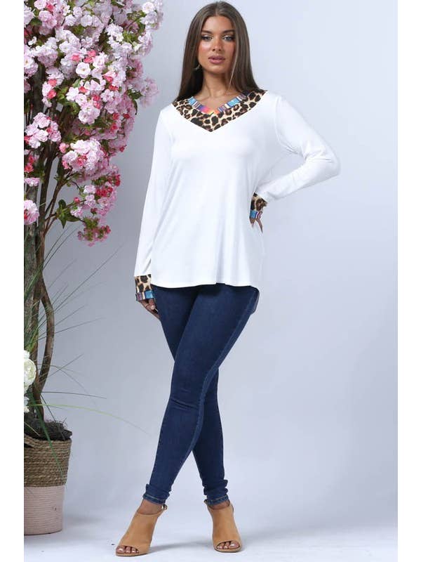 Avery - Wholesale Tunic - Women's - AV1144-SELENA SERAPE-LEOPARD PRINT V NECK TOP12