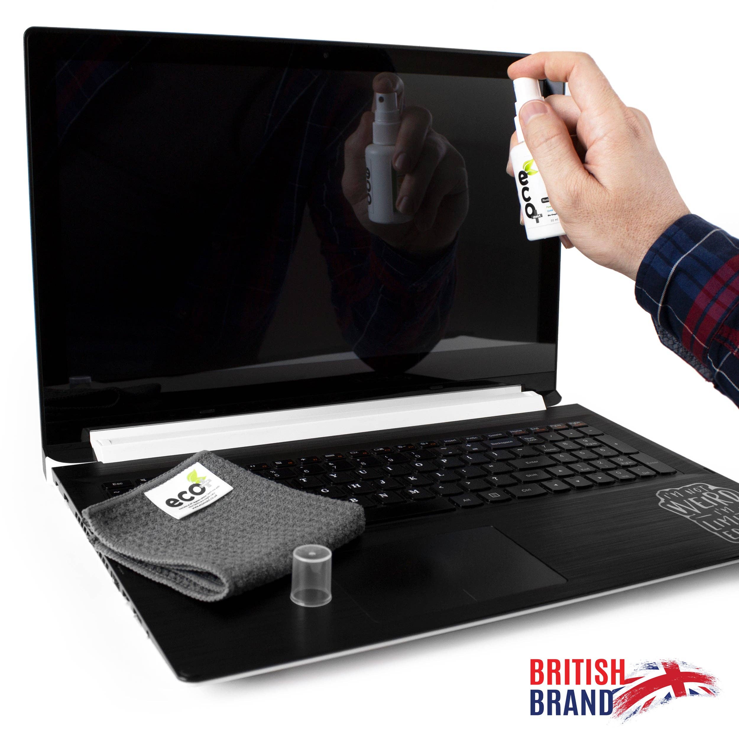 Zamaz Plc - Vente Chiffons de nettoyage - Nettoyant pour écran naturel Ecomoist 50 ml avec serviette fine en microfibre6