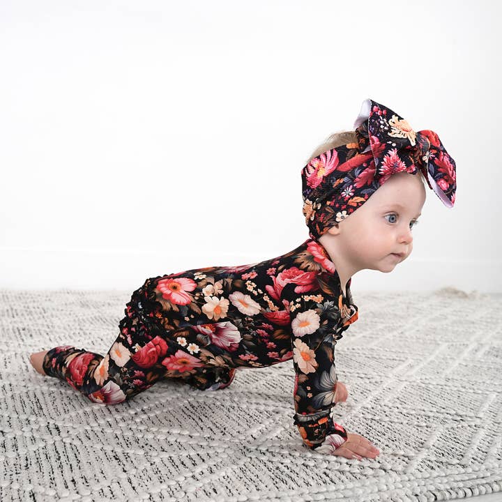 Gigi and Max - Wholesale Jumpsuit - Baby - Lola Ruffle Zip Bamboo Baby Clothing Outfit Floral