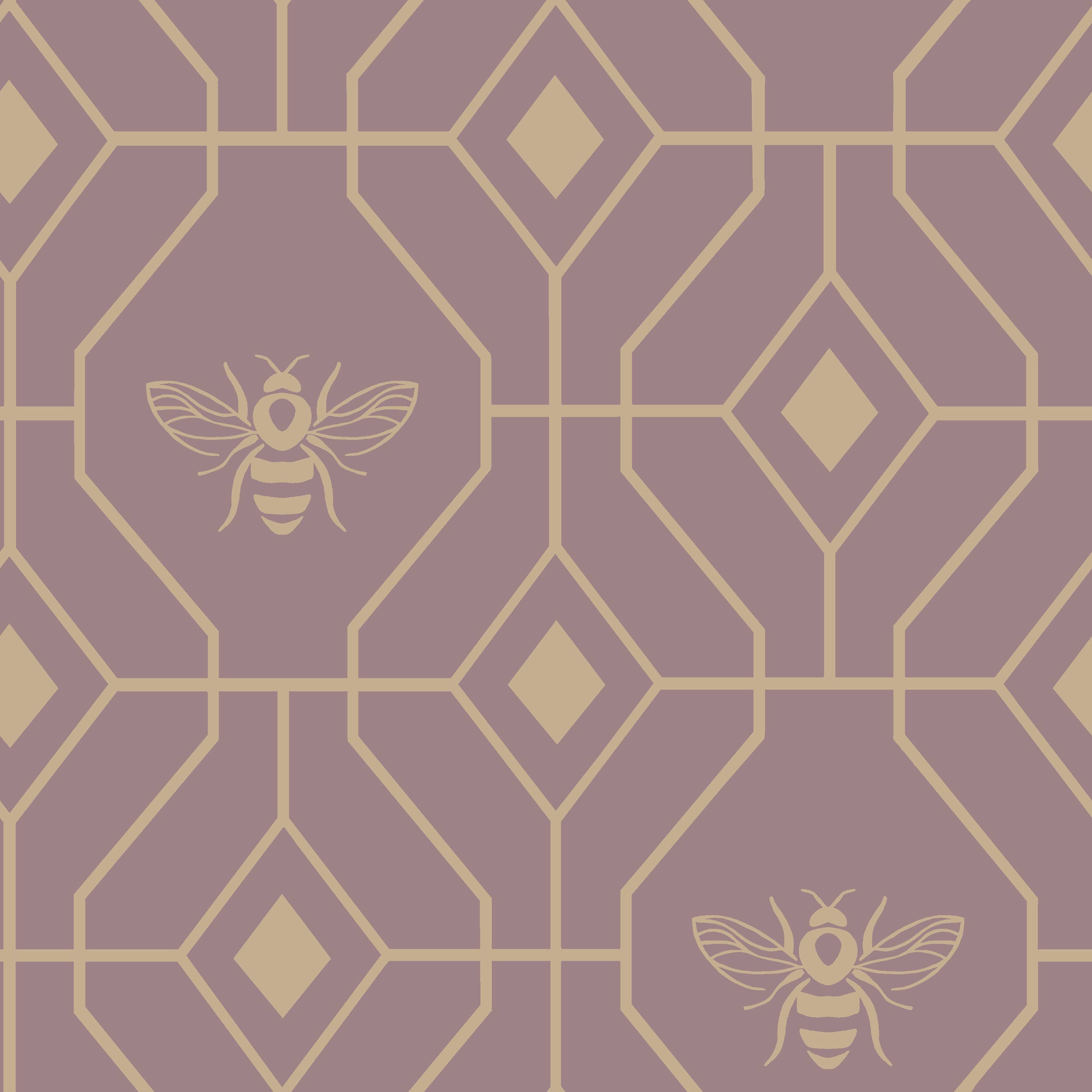 Erröten Bee Deco Bettbezug-Set mit geometrischem Muster, blassrosa für den Großhandel auf Faire5