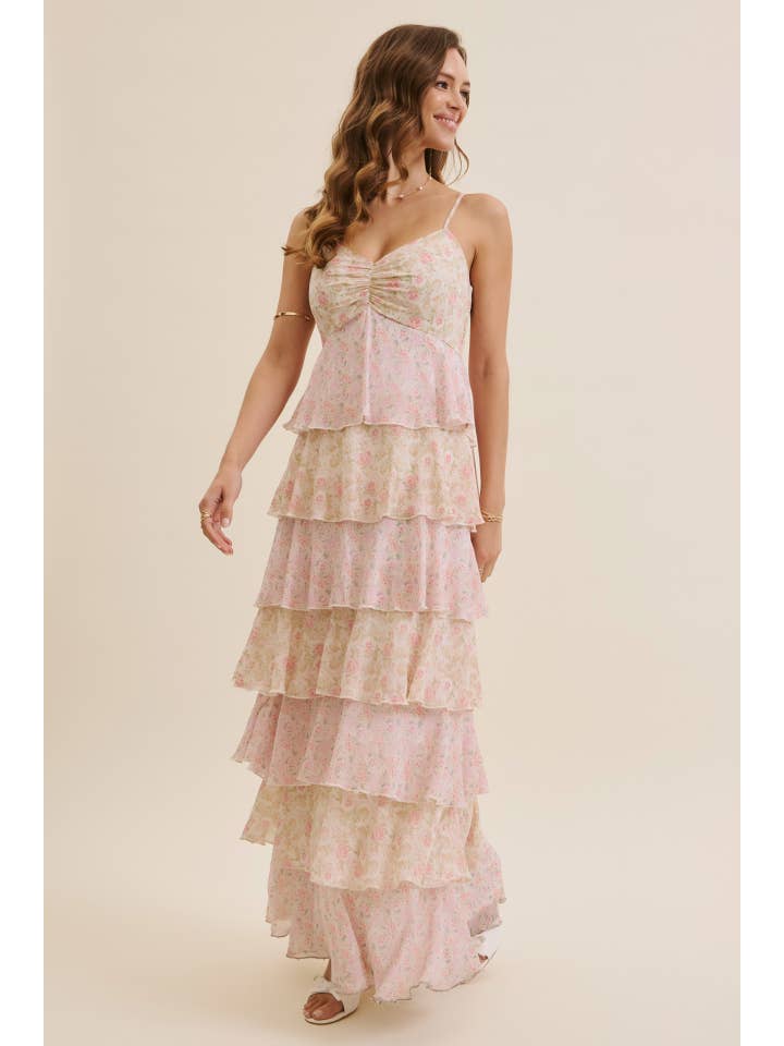 in february - Wholesale Dress - Women's - DEFINITION OF SEASONLESS FEMINITY FLORAL TIERED MAXI DRESS17