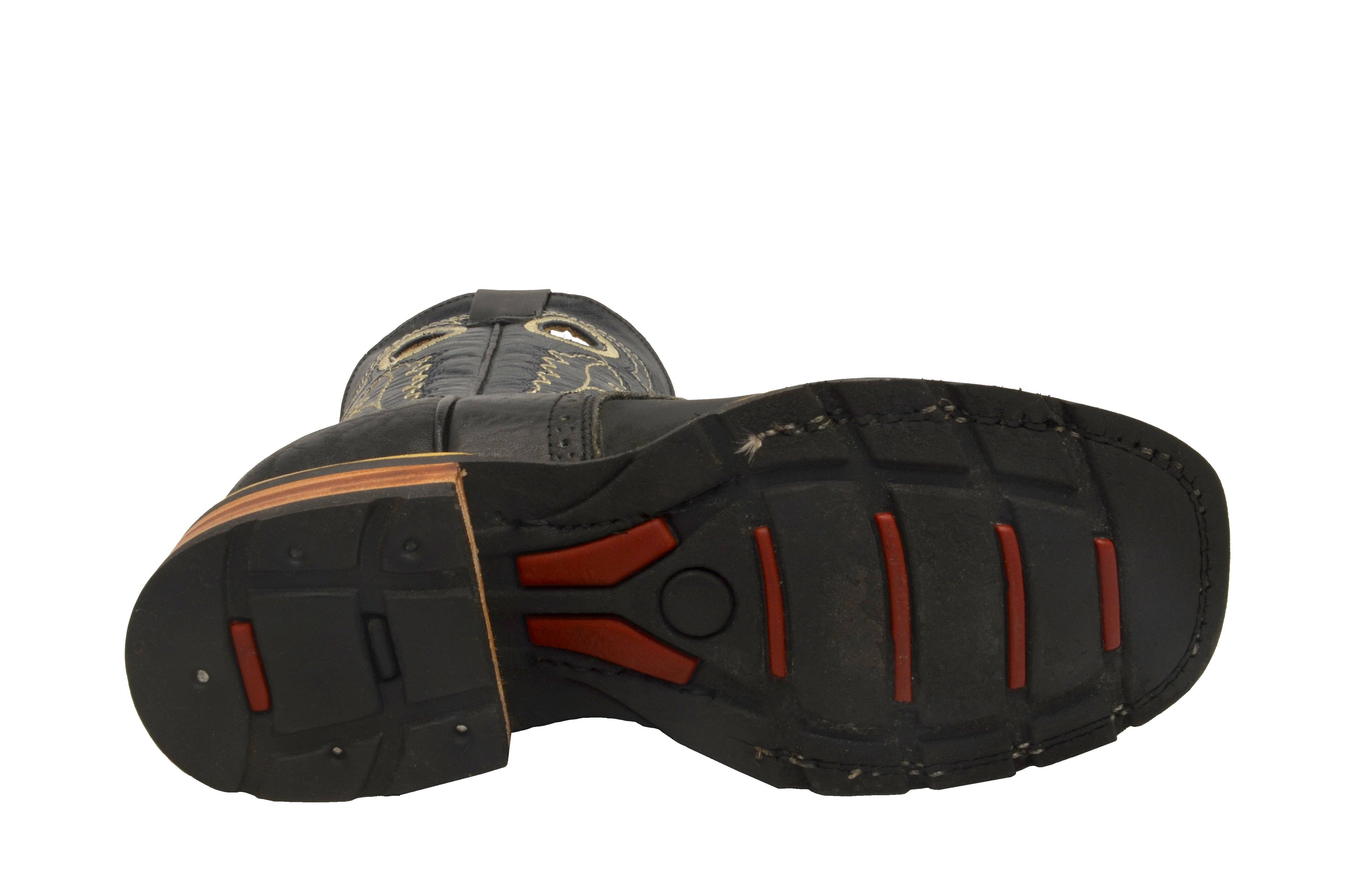 3001 BLACK KIDS WIDE SQUARE BOOT for wholesale on Faire2