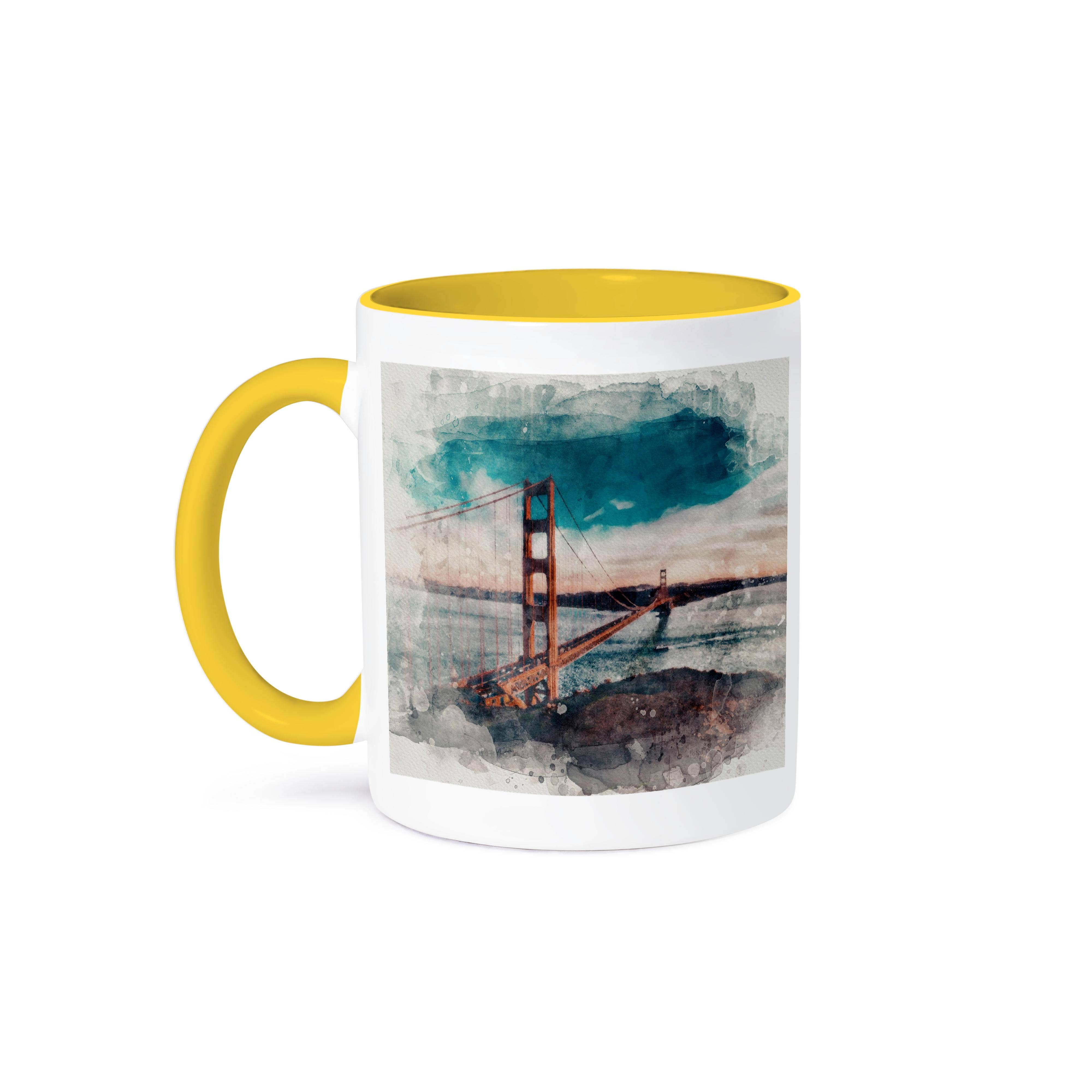 3dRose - Wholesale Coffee Mug - 3dRose, Image Of Watercolor Golden Gate Bridge Scene, Mug0