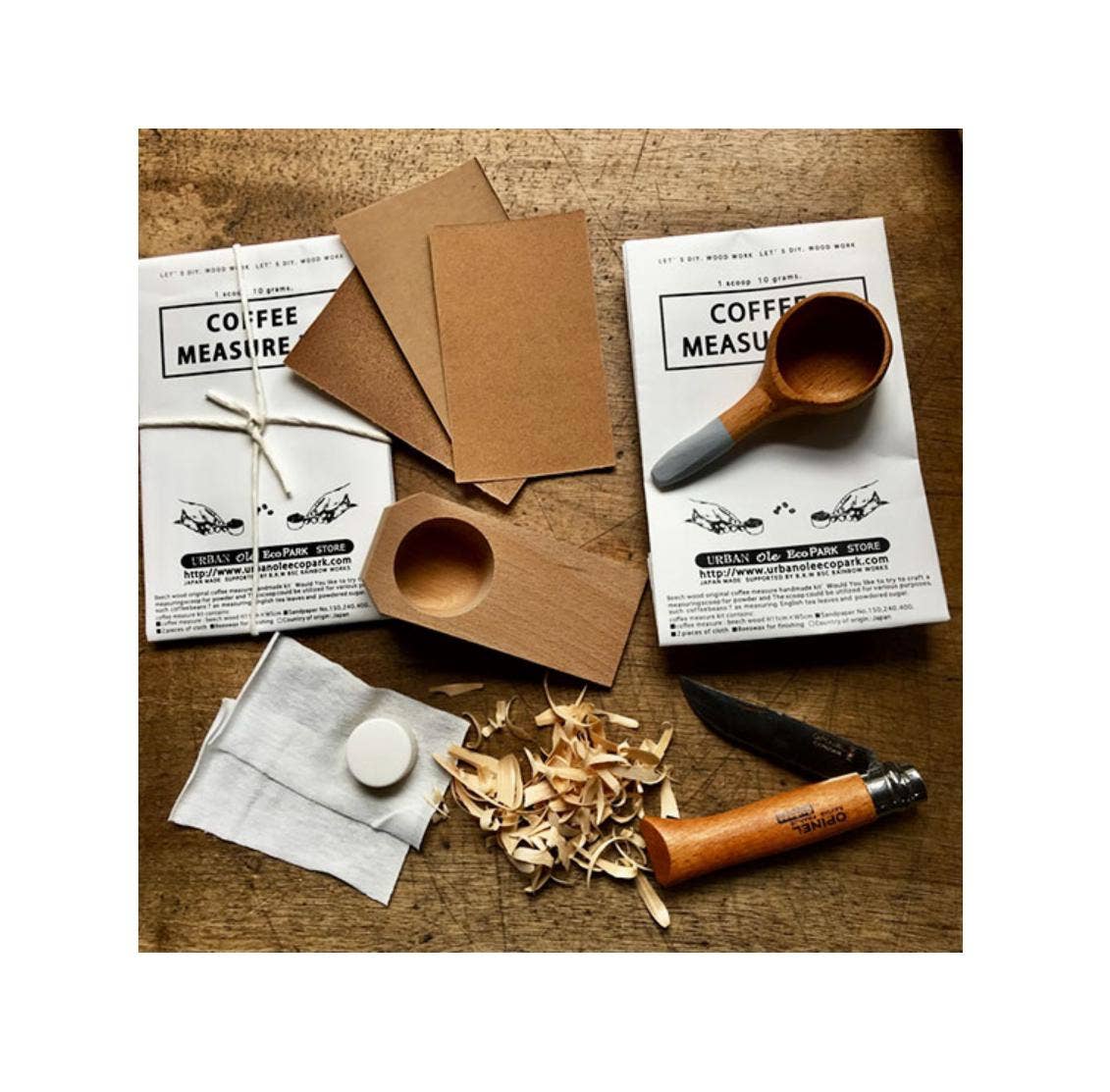 「FUNJI」In Japan – wholesale DIY craft kit – DIY Coffee Scoop Carving Kit: Japanese Woodcraft Gift3