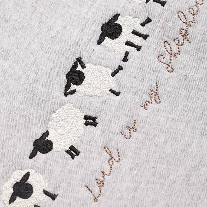 Fashion City - Wholesale Sweatshirt - Unisex - The Lord Is My Shepherd Embroidered Heavyweight Sweatshirt1