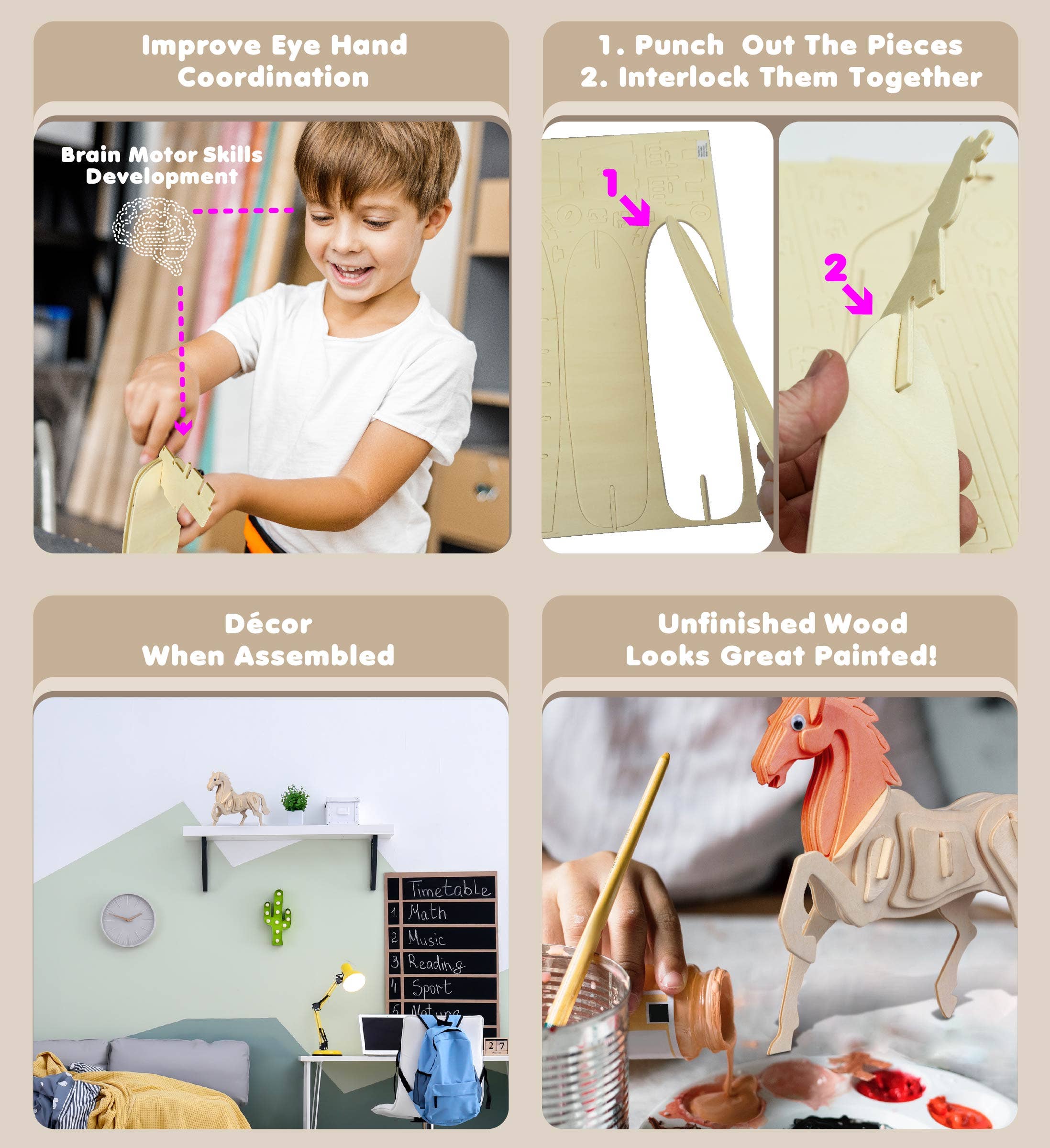 Cota Global - Wholesale Puzzle - Kids - 3D Puzzles - Horse2