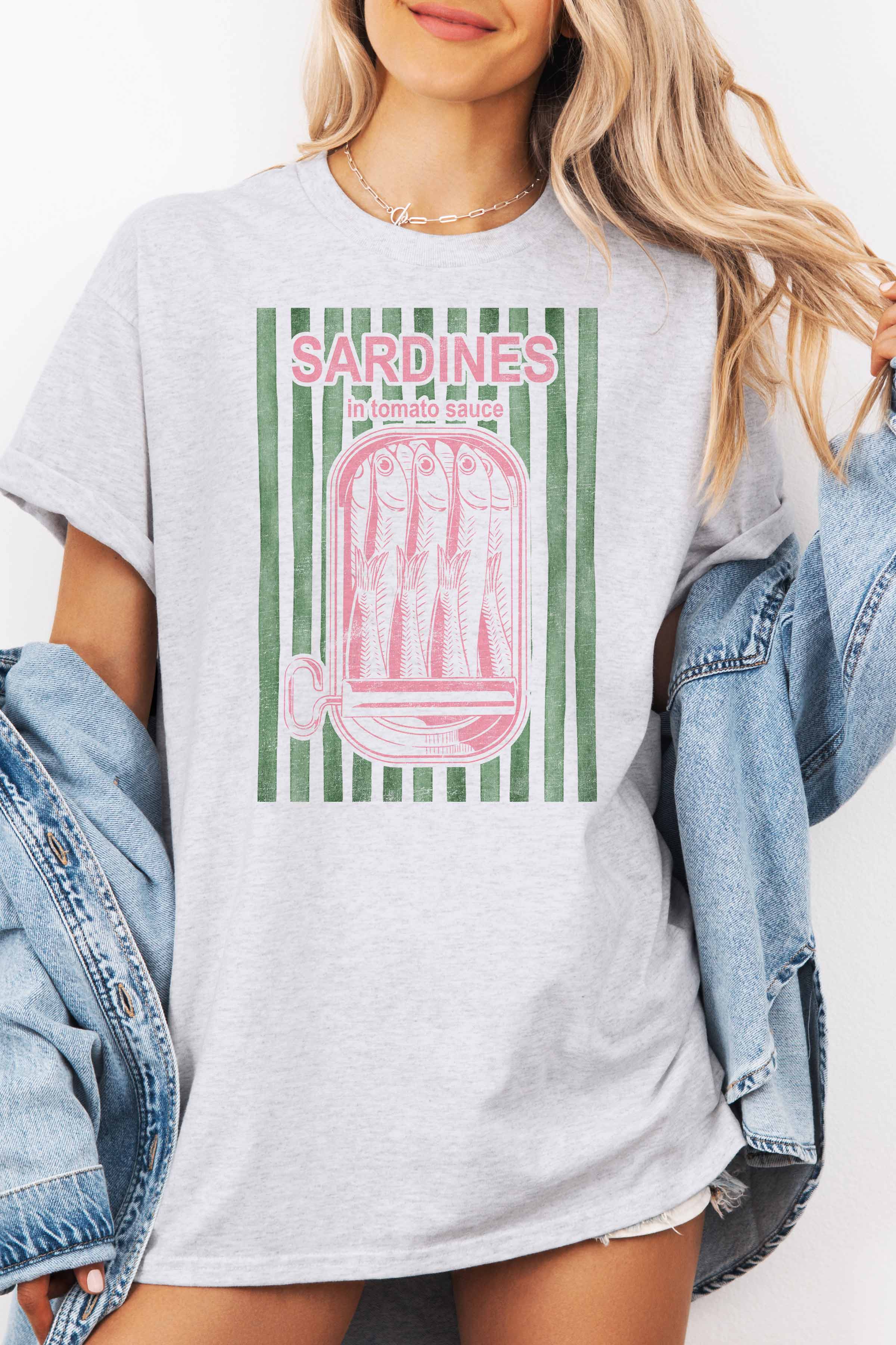 GOOD DAY STREET – wholesale T-shirts med screentryck – Dam – [G2293X-OTS] SARDINER ÖVERSTOR T-SHIRT1