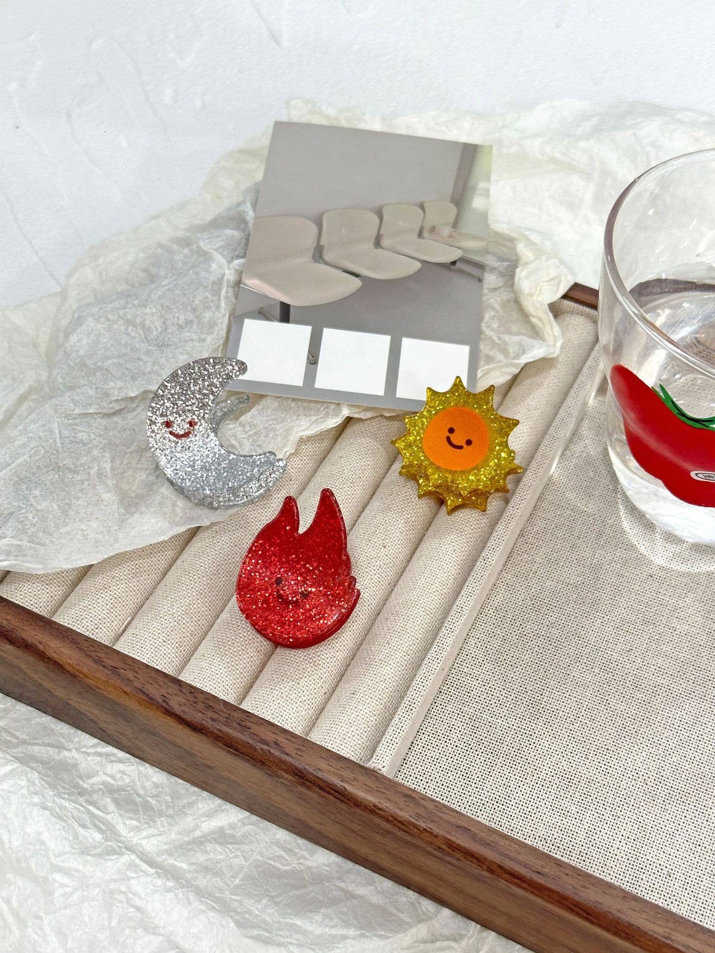 SoapElenGlen – Clips para cabelo - Mulher por atacado – Série de Pequenos Ganchos de Cabelo Nuvem Sol Céu Divertida10