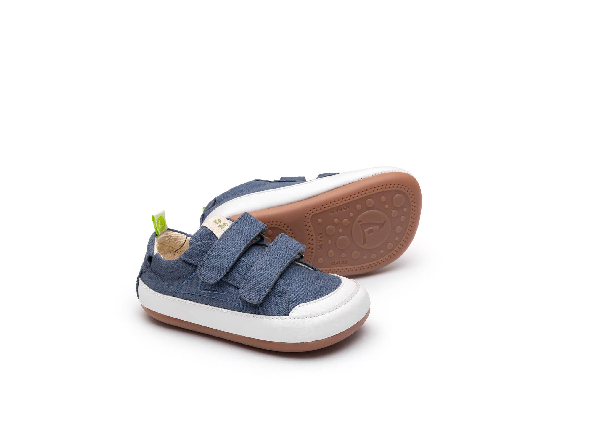 Tip Toey Joey - Wholesale Lifestyle trainers – Kids - BOSSY GREEN Barefoot Sneakers (AZUL KLEIN)