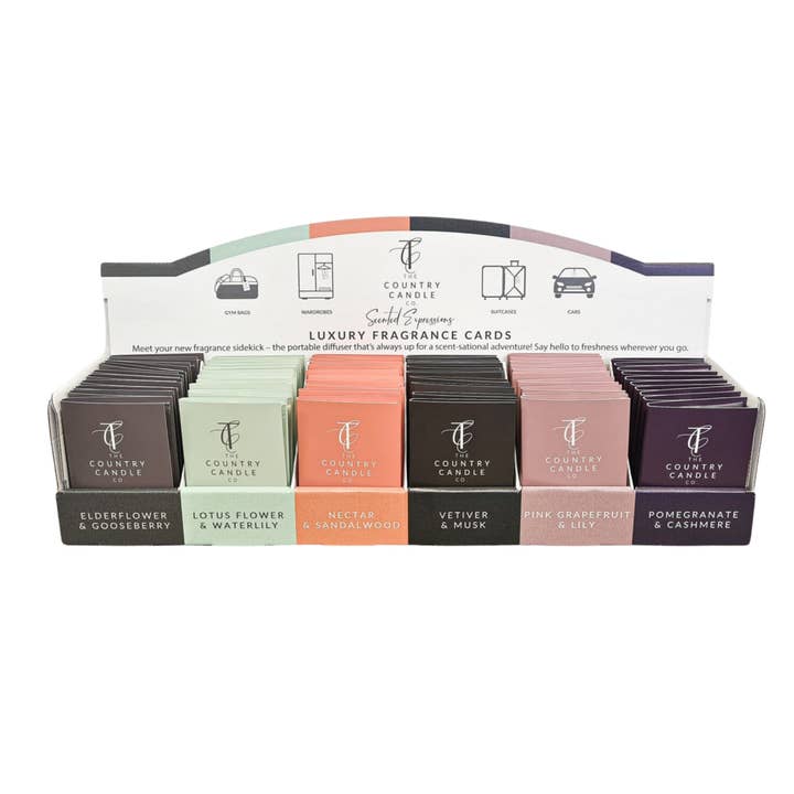 The Country Candle Co. - Wholesale Car Freshener - Unisex - Scented Expressions-60 Fragrance Card CDU