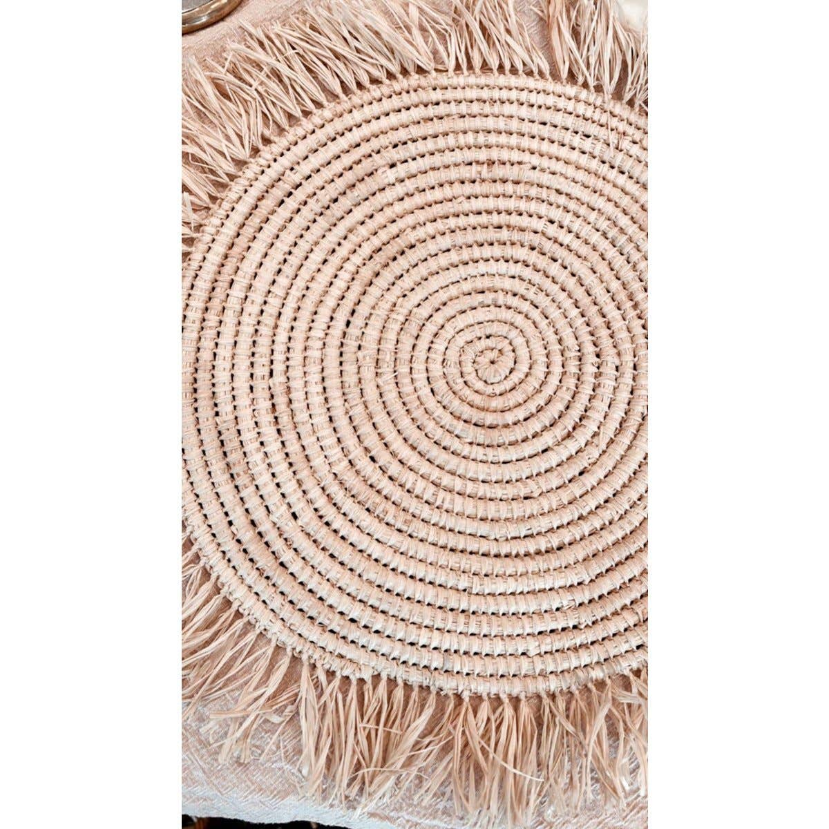 High crafty – wholesale Placemat – RAFI Placemat – Handmade Natural Raffia Table Mat | 40 cm Ro2