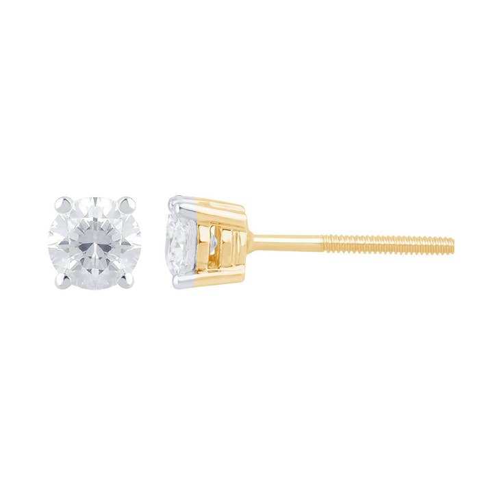 0.50 CTW Round Cut Lab Grown Diamond 14K Gold Studs for wholesale by White Rock
