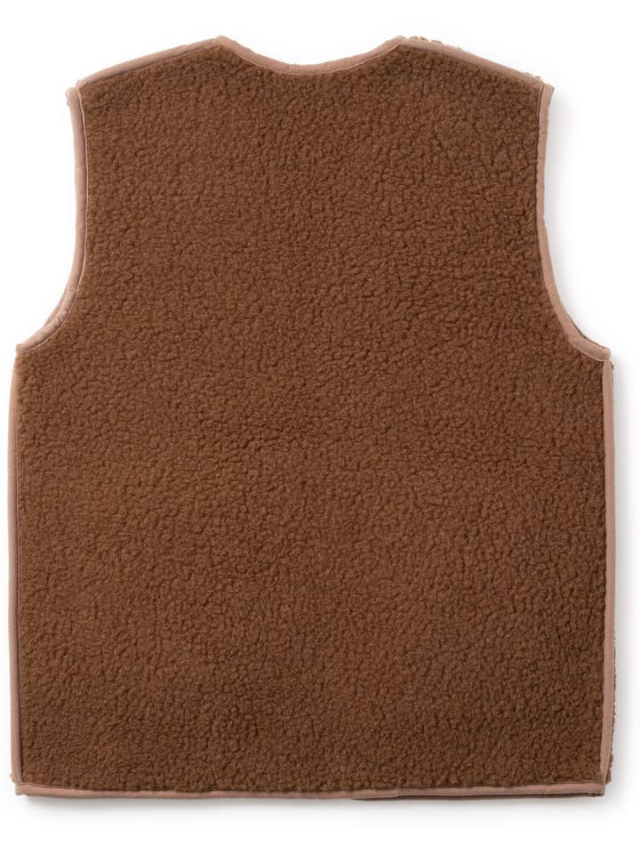 Schaapmaatje - Wholesale Outerwear Vest - Kids - Dark brown bodywarmer with zipper4