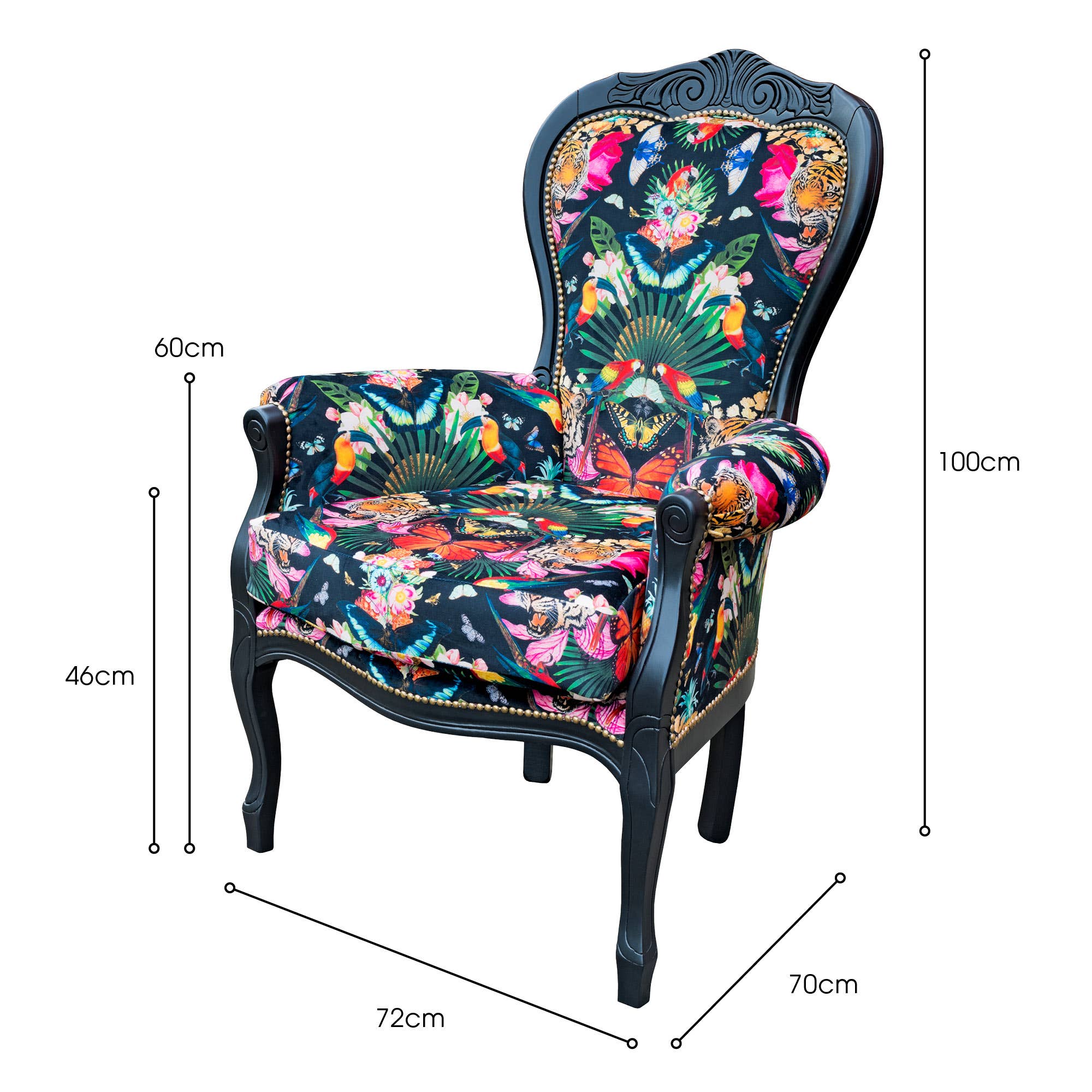 Febland - Wholesale Chair - Michael Crested Chair - Myrtle & Mary Paradise Lost Noir3