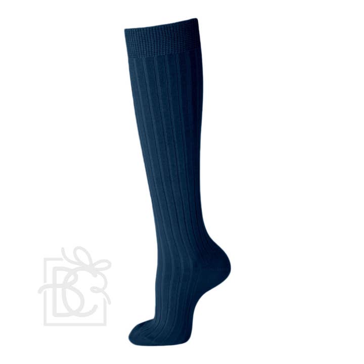 Carlomagno - Wholesale Socks - Unisex - Scottish Yarn Ribbed Knee high Socks