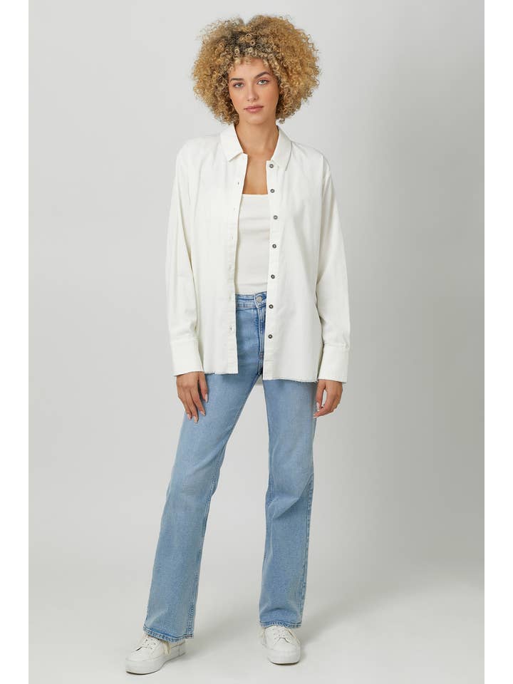 Mystree – Engroshandel Skjorte med buttondown – til kvinder – 60857 Vasket fløjlsskjorte4