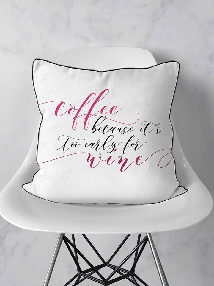 Coffee Wine Pillow Cover for wholesale by Alison Gordon Studio