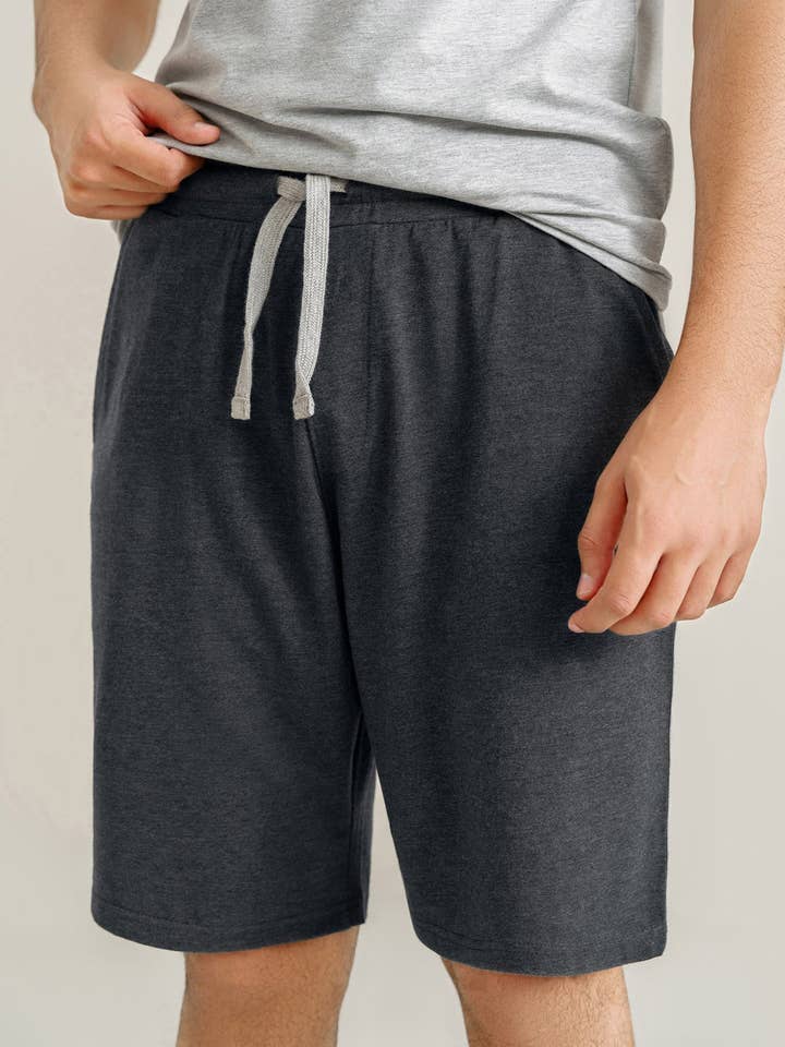 Pantaloncini in Jersey Comfort Stretch – Grigio Carbone per la vendita all'ingrosso da parte di Brian Oak Limited