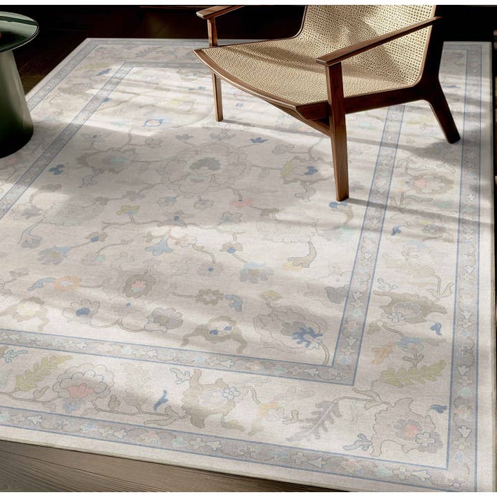 Konya Updated Traditional Oriental Pastel Rug for Living Room Bedroom Dining Room ,Easy Clean for wholesale by Well Woven