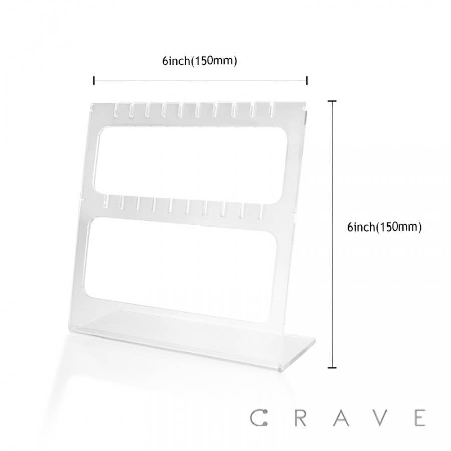 Clear  MINI ACRYLIC L-STAND DISPLAY 20 HANGING FOR BODY JEWELRY for wholesale on Faire1