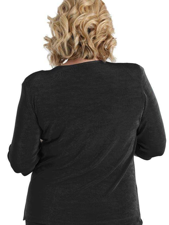 Vikki Vi - Wholesale Knit top – Women's - Vikki Vi Classic Black 3/4 Sleeve Top1