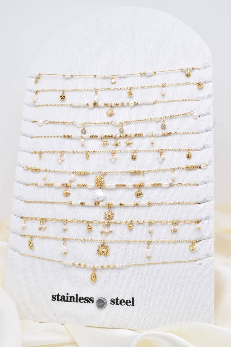 Kapyco – Großhandel Perlenkette – Süßwasserperlenkette aus Edelstahl - BJ210240OR0