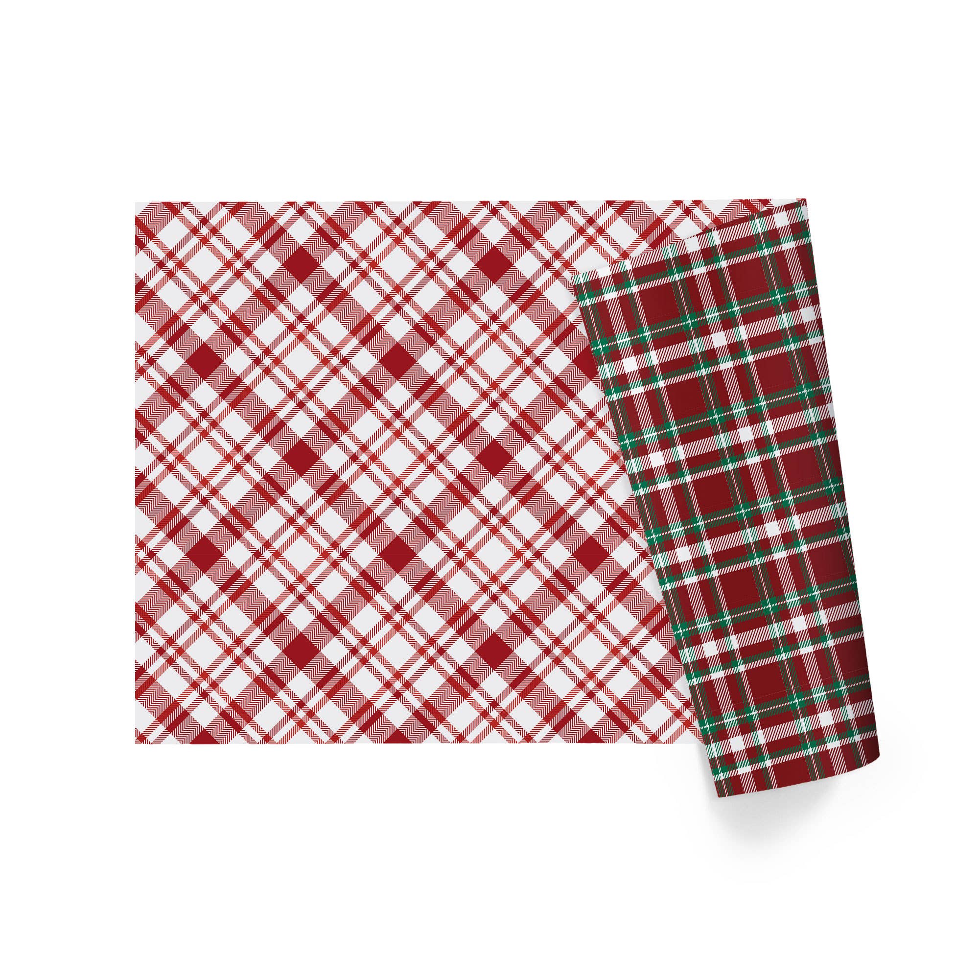 LA Ribbons Wholesale - Wholesale Wrapping Paper Roll - 30" x 10’ Holiday Reversible Wrapping Paper | Red, Black and White Plaid/Red/White Plaid5