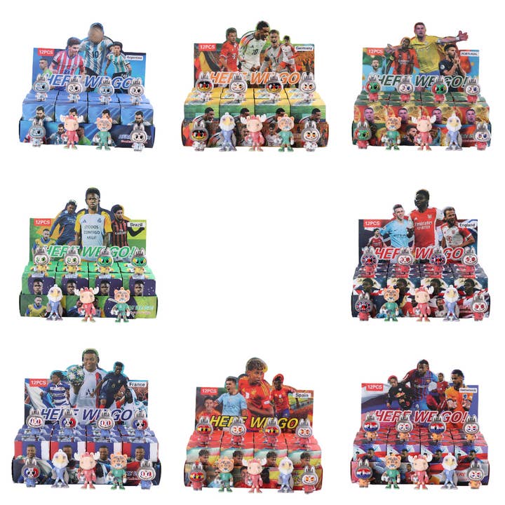 2026 FIFA World Cup Flocked Vinyl Figure Collectible Toy Blind Box Surprise Trendy Desk Decor 12Pcs for wholesale by Auraquise
