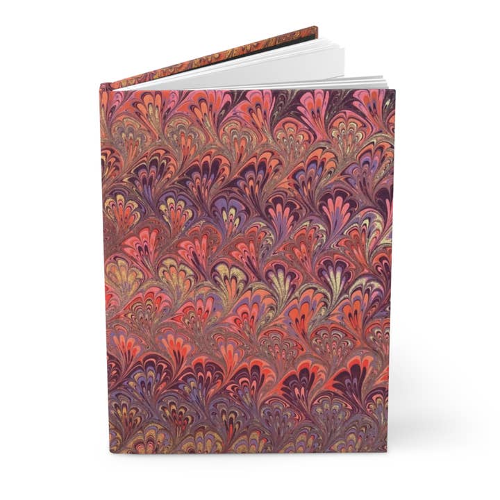 Caderno Marmoreado Italiano Vermelho, Caderno Artístico, Diário por atacado de Thrive Creative