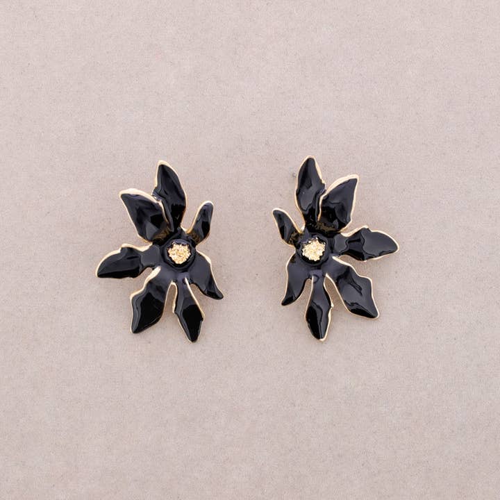 La Cuerda De Sol - Wholesale Dangle Earrings - Enamel Metal Flower Pressure Earrings