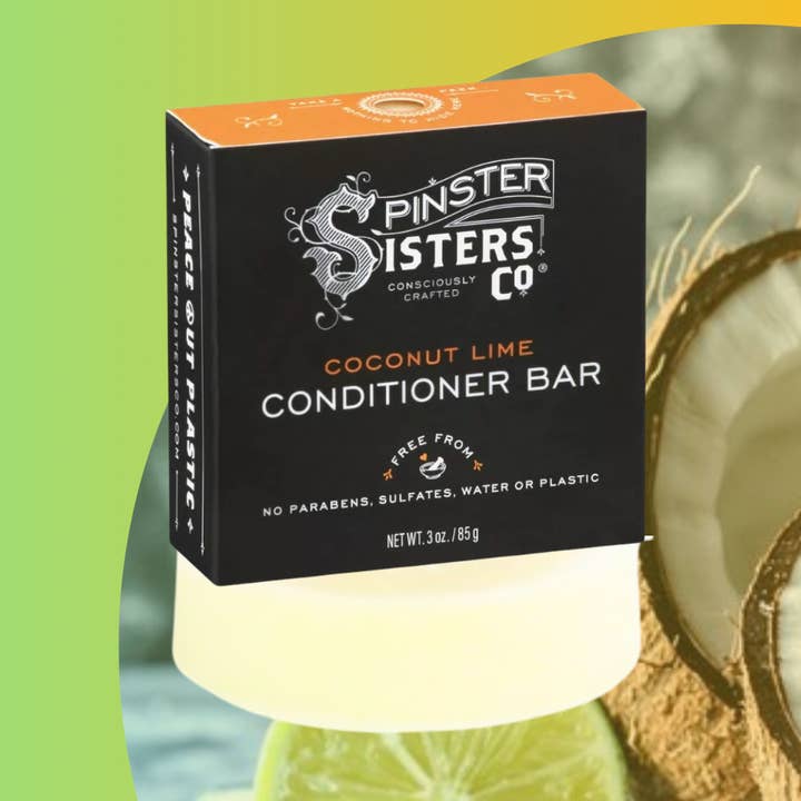 Coconut Lime Hair Conditioner Bar: Hydrating & Nourishing for wholesale by Spinster Sisters Co. / Old Salt Grooming Supply