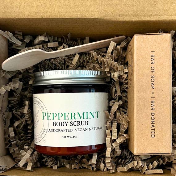 Body Scrub and Soap Gift Set for wholesale by Soothing Remedies Soap and Candle Company