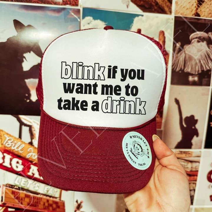 THE BEVEL LABEL - Wholesale Trucker Hat - Women's - Blink If You Want Me Trucker Hat6