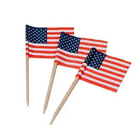 Cure-dents représentant le drapeau des États-Unis - (100 pièces) pour la vente par Party Expo, LLC