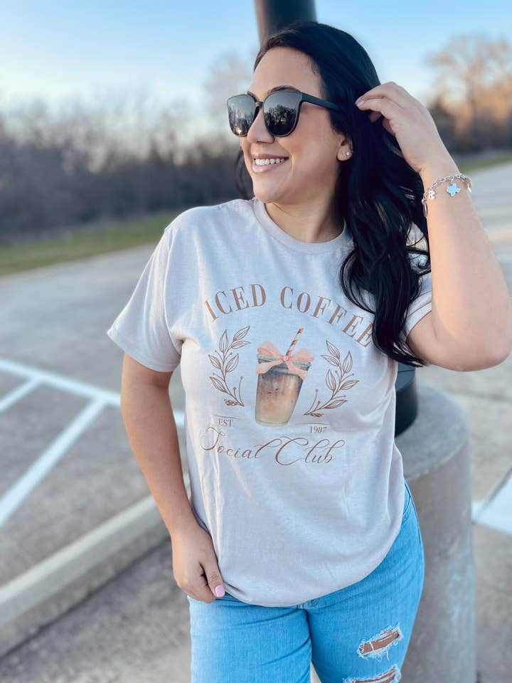 Iced Coffee Social Club (Gildan T-Shirt) for wholesale by 1/2 Penny Wholesale