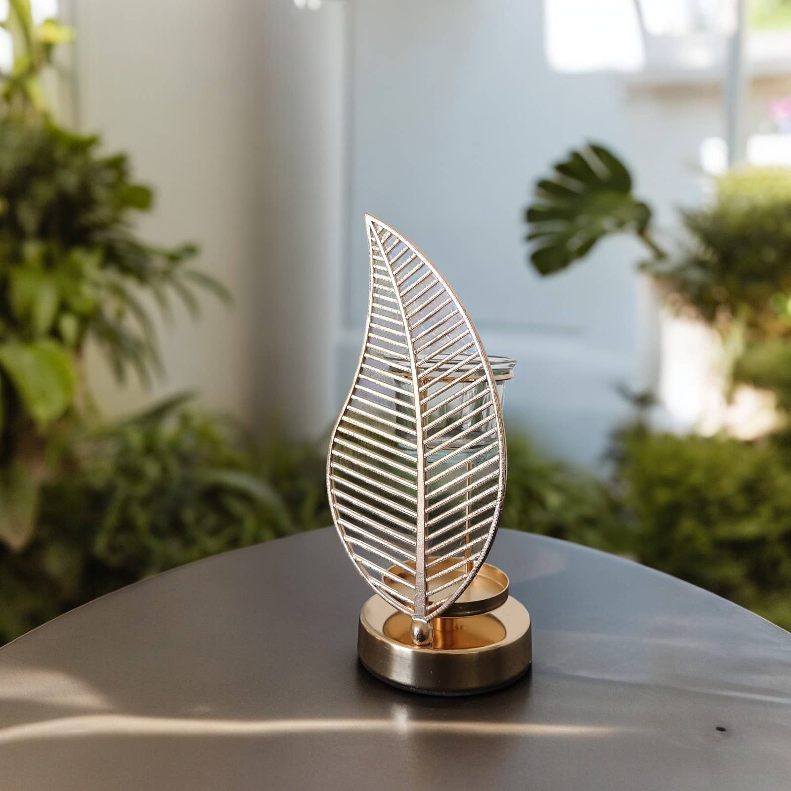 Zen'Arôme - Wholesale Oil Warmer - Oil Burner and Scented Wax Melter Palm Metal and Ceramic11