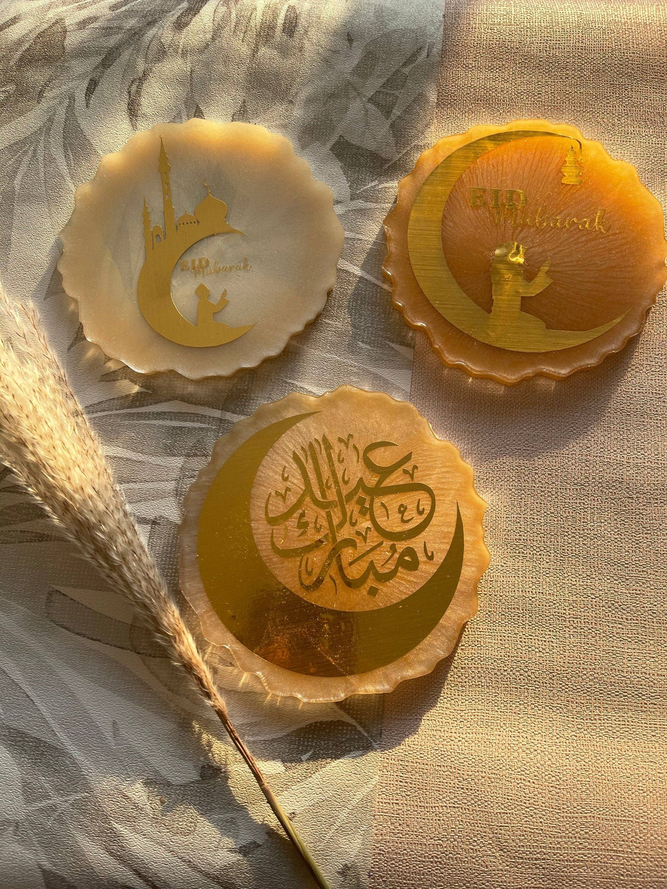 Hudaa & Co – wholesale Decorative tabletop object – Geode Arabic display ornament and stand | Ramadan Kareem Stand | personalise | message | name | any colour  | home decor | Ramadan | eid |4