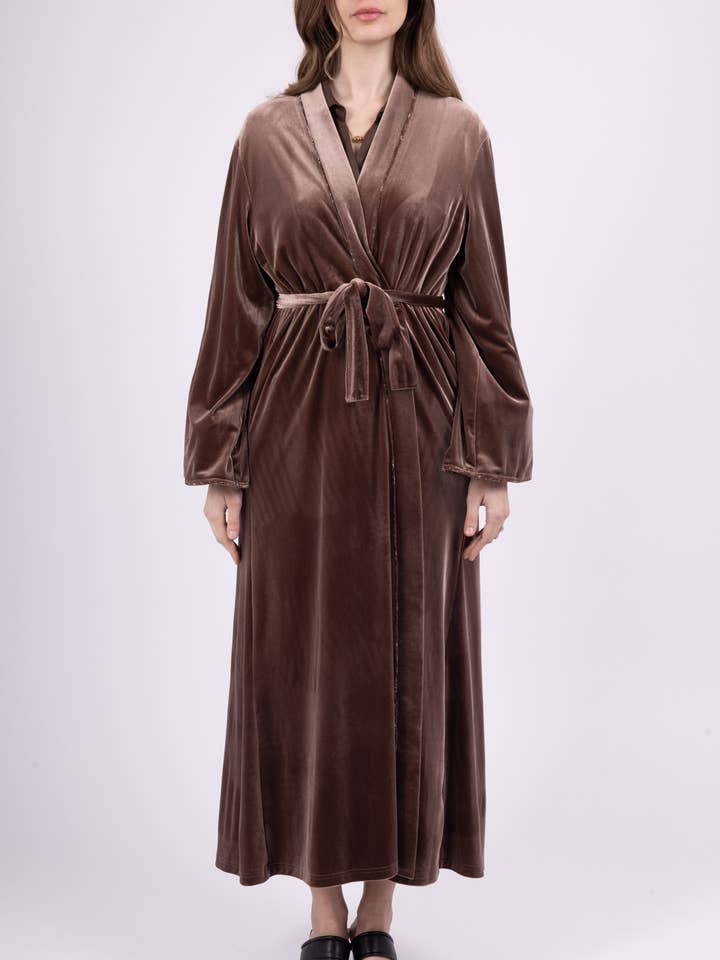 Fluwelen kimono voor wholesale door DOLSSACI