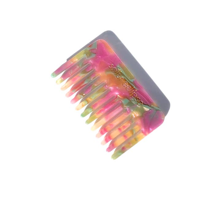 Solar Eclipse - Wholesale Hair Brush/Comb - Pocket Size Wide Tooth Acetate Hair Comb