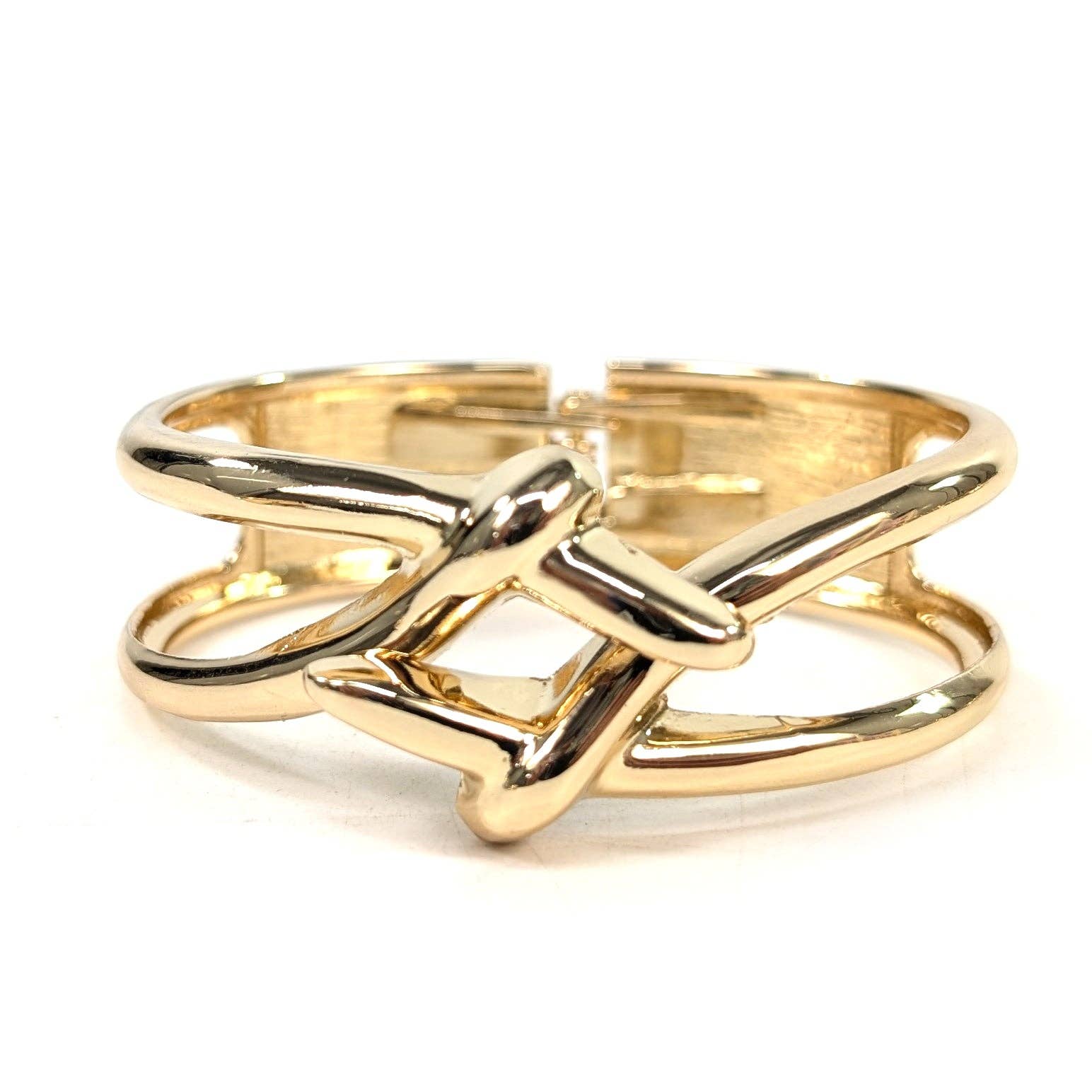 Black Ginger – wholesale Cuff bracelet – Hashtag Bangle (in Gift Box) - Gold1