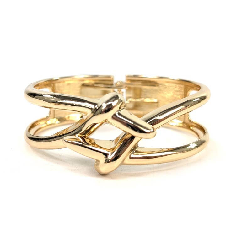 Black Ginger – wholesale Cuff bracelet – Hashtag Bangle (in Gift Box) - Gold1