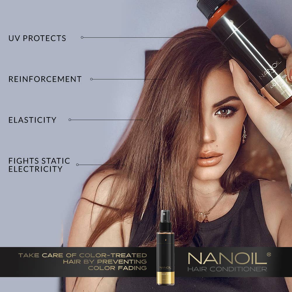 Everett Cosmetics - Wholesale Hair Conditioner - Nanoil Liquid Silk Hair Conditioner: Bi-Phase Hair Condition6