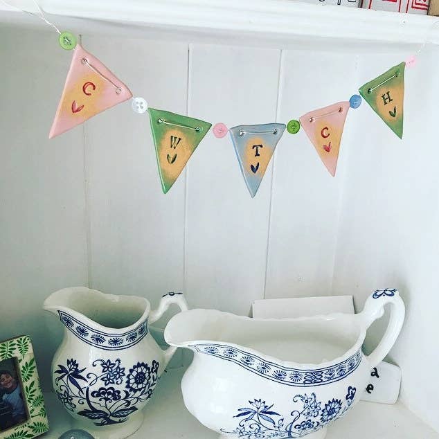 CWTCH Mini guirnalda cerámica (pastel) para venta al por mayor de Love & Lovelier