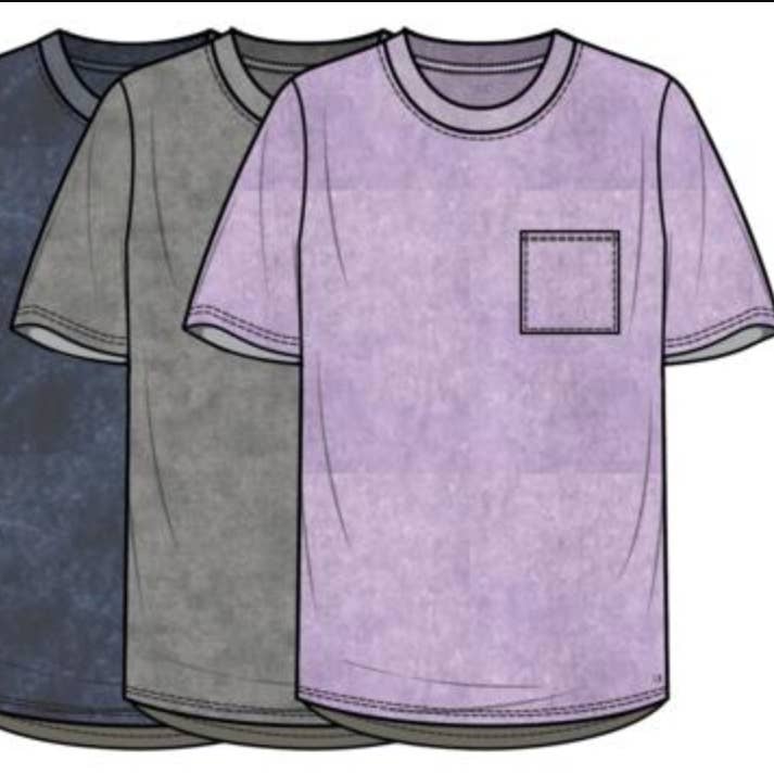 Little Bipsy - Vente T-shirt – enfant - T-shirt à poche délavé à l'acide - Marine0