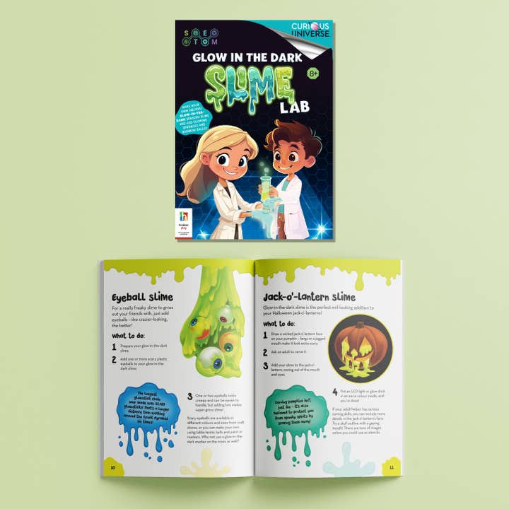 Hinkler Australia - Wholesale DIY craft kit – Child - Curious Universe Glow in the Dark Slime Lab3